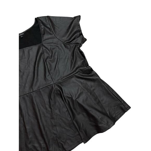 Torrid Faux Leather Peplum Top Women's Plus Size 5 Black Sleeveless - Picture 6 of 9